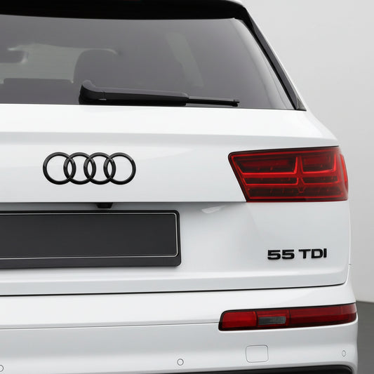 Emblemă Audi 55 TDI pentru portbagaj / haion, Negru Lucios