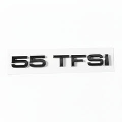 Emblemă Audi 55 TFSI pentru portbagaj / haion, Negru Lucios