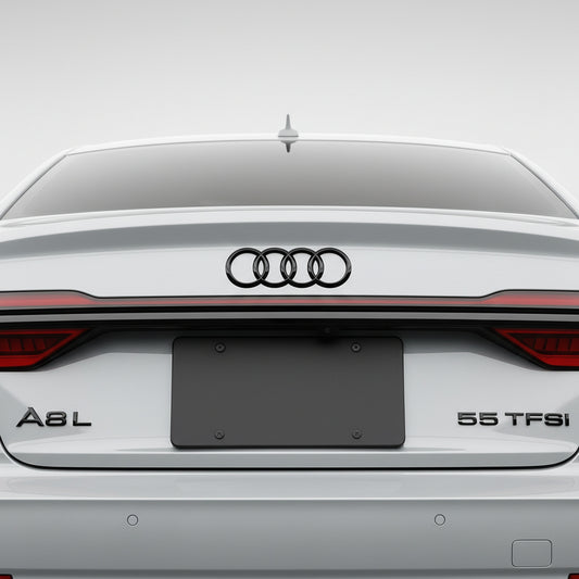 Emblemă Audi A8L pentru portbagaj / haion, Negru Lucios