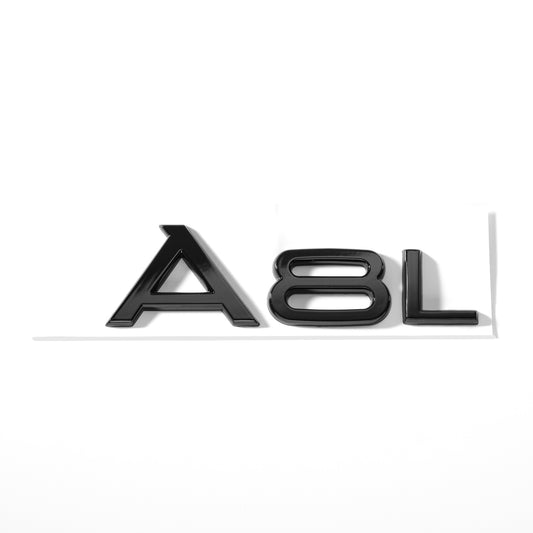 Emblemă Audi A8L pentru portbagaj / haion, Negru Lucios