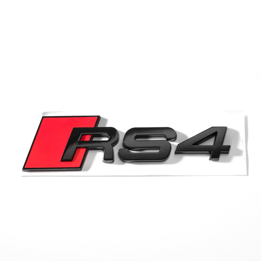 Emblemă Audi RS4 pentru portbagaj / haion, Negru Lucios