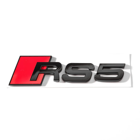 Emblemă Audi RS5 pentru portbagaj / haion, Negru Lucios