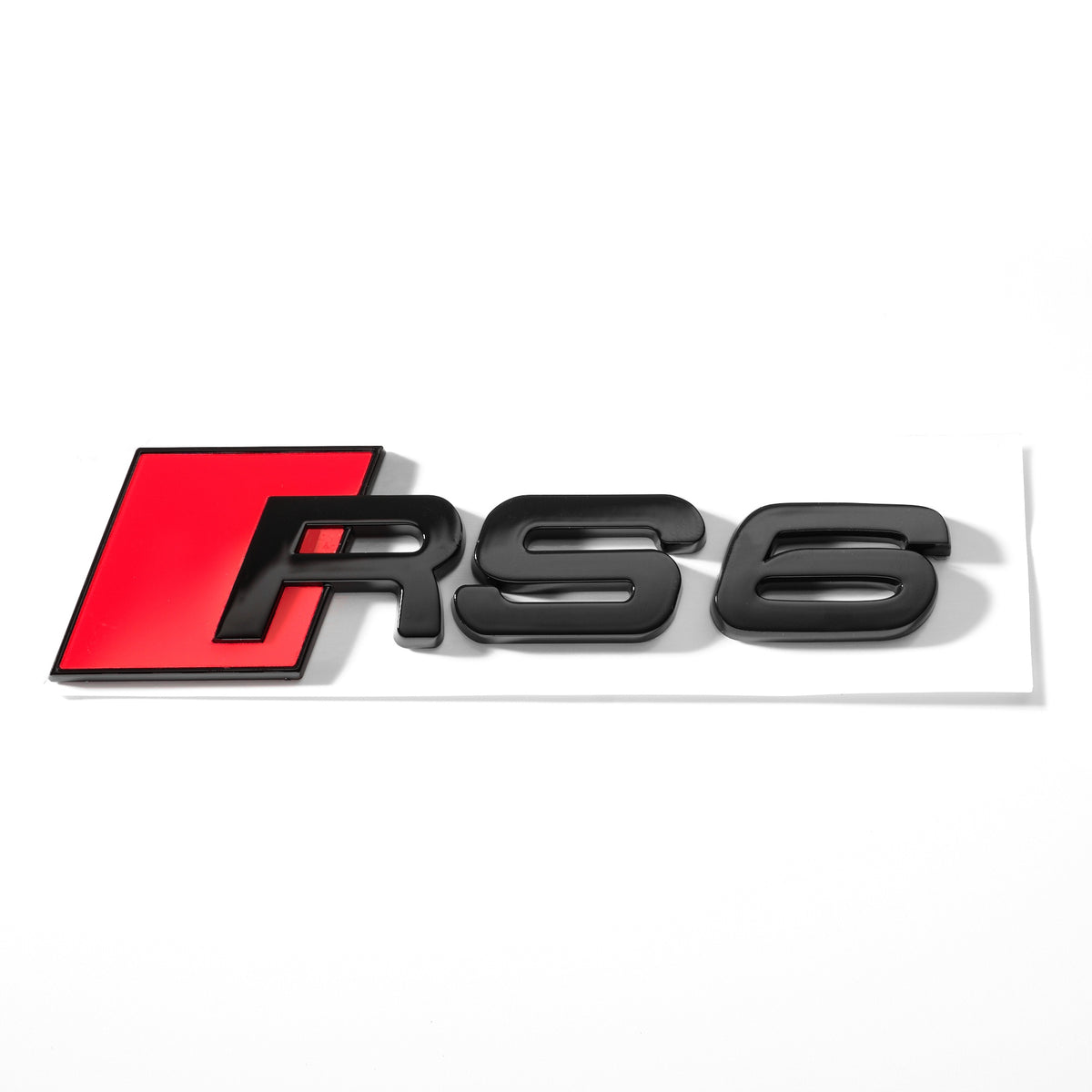 Emblemă Audi RS6 pentru portbagaj / haion, Negru Lucios