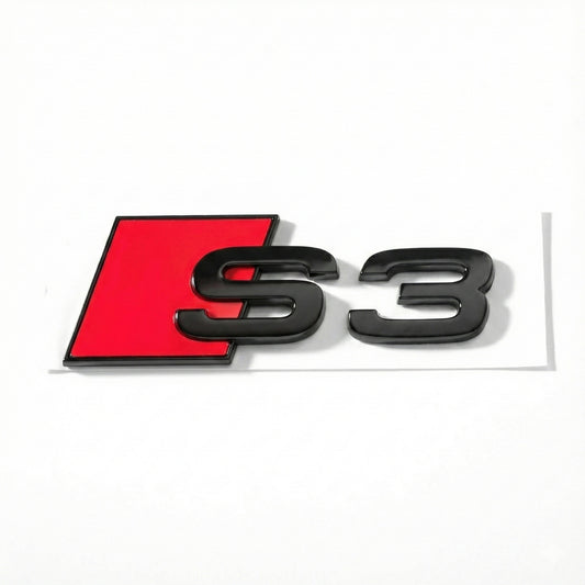 Emblemă Audi S3 pentru portbagaj / haion, Negru Lucios