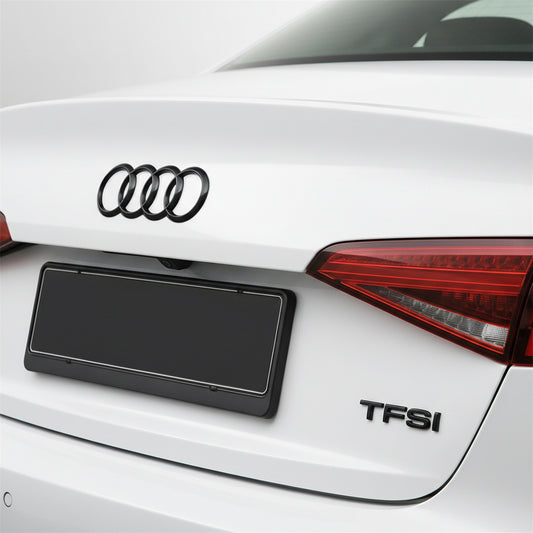 Emblemă Audi TFSI pentru portbagaj / haion, Negru Lucios