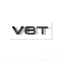 Set 2 embleme Audi V8T pentru aripi, Negru Lucios