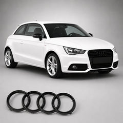 Set embleme Audi A1 8X/GB, A6 C8, A7 C8, 273+202 mm, Negru Lucios