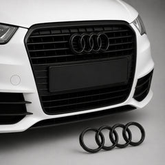 Set embleme Audi A1 8X/GB, A6 C8, A7 C8, 273+202 mm, Negru Lucios