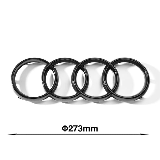Set embleme Audi A3 8P, A4 B6/B7, 273+177 mm, Negru Lucios