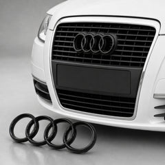 Set embleme Audi A6/S6/RS6 C6, 275+177 mm, Negru Lucios