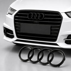 Set embleme Audi A6 C7, Q2 GA, Q3 8U/F3, Q5 8R/FY, Q8, 285+202 mm, Negru Lucios
