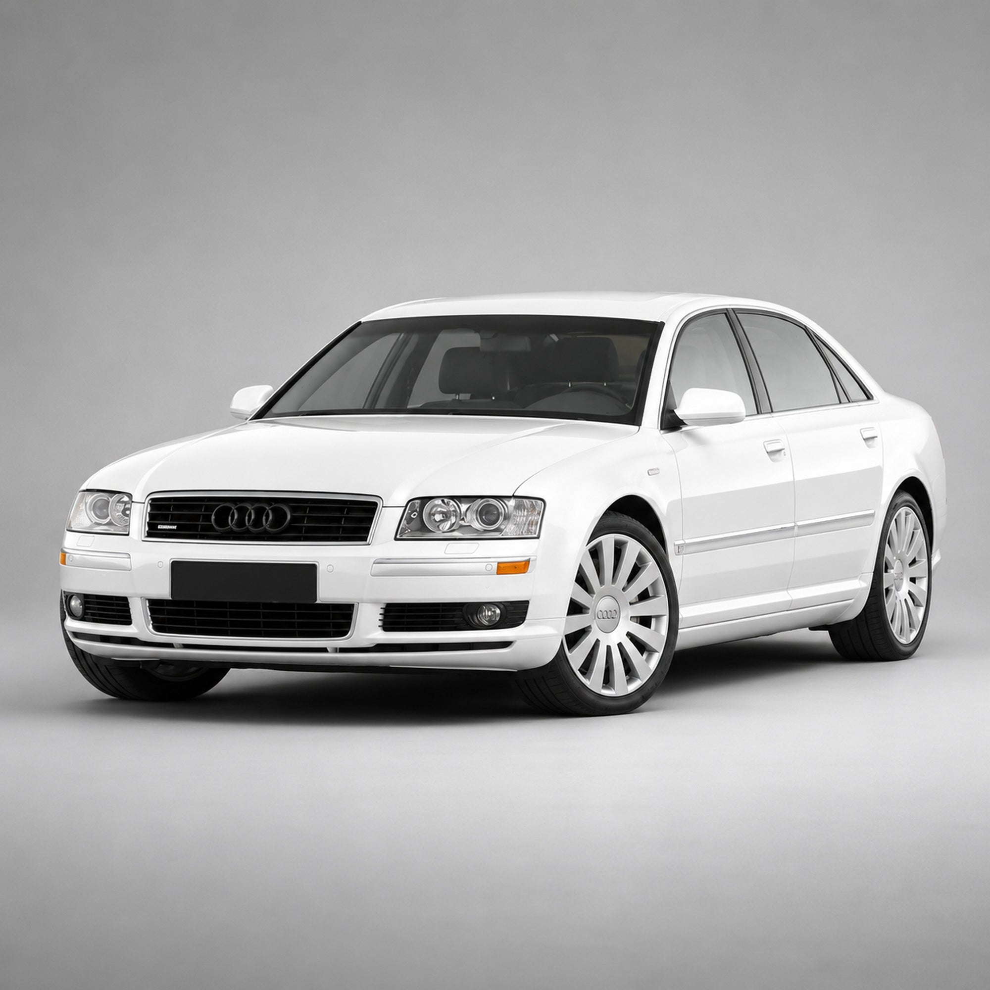 Set embleme Audi A8 D3 Pre-Facelift/D4, Q7 4L, 285+216 mm, Negru Lucios