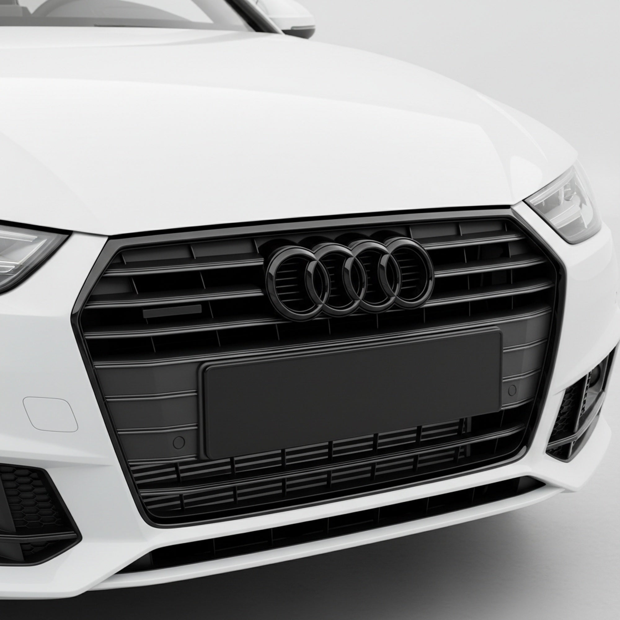 Emblemă față Audi 249 mm pentru grilă originală, Negru Lucios