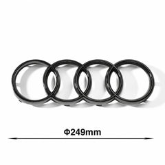 Emblemă față Audi 249 mm pentru grilă originală, Negru Lucios