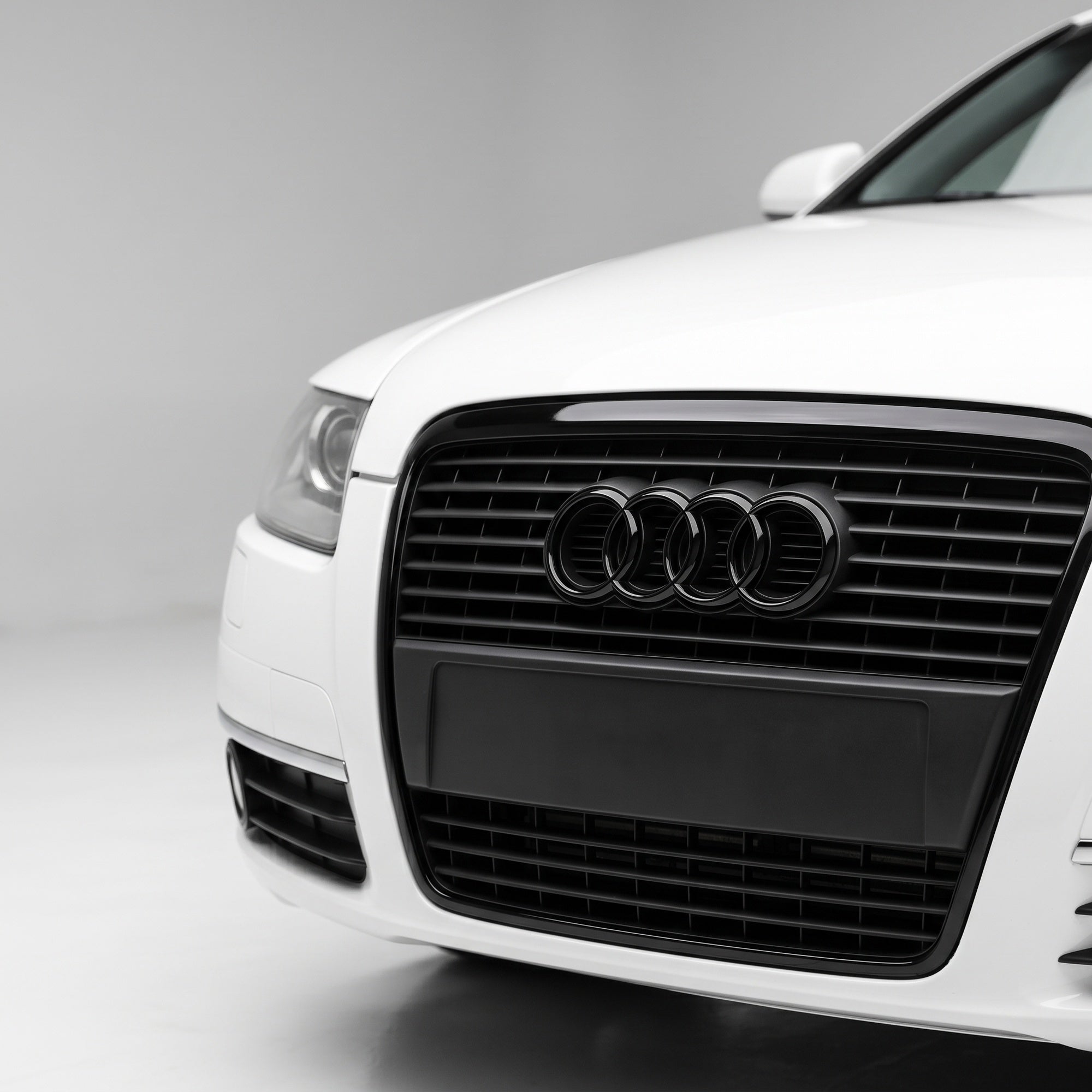 Emblemă față Audi 275 mm pentru grilă originală, Negru Lucios