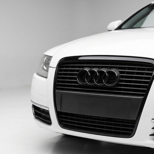 Emblemă față Audi 275 mm pentru grilă originală, Negru Lucios