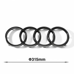 Emblemă față Audi Q7 / SQ7 4M 315 mm pentru grilă originală, Negru Lucios