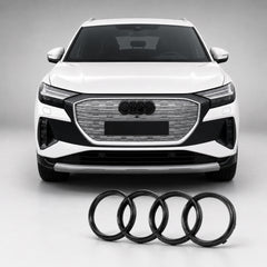 Set embleme Audi Q4 e-tron / Q8 e-tron, 285+192 mm, Negru Lucios