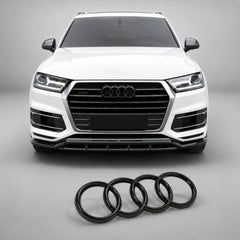 Set embleme Audi Q7 / SQ7 4M, 315+230 mm, Negru Lucios
