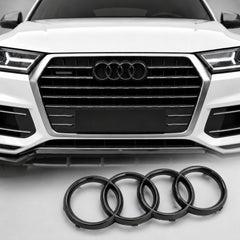 Set embleme Audi Q7 / SQ7 4M, 315+230 mm, Negru Lucios