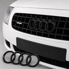 Set embleme Audi TT / TTS 8N, 249+177 mm, Negru Lucios