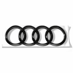 Emblemă spate Audi A7 / S7 / RS7 C7 curbată, 202 mm, Negru Lucios