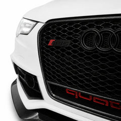 Emblemă Audi RS5 pentru grilă fagure, 11,3 × 2,2 cm, Negru Lucios