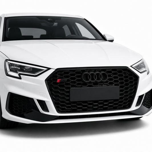 Emblemă Audi S3 pentru grilă fagure, 7 × 2,2 cm, Negru Lucios