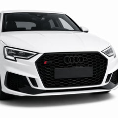 Emblemă Audi S3 pentru grilă fagure, 7 × 2,2 cm, Negru Lucios