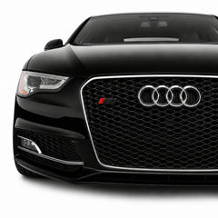 Emblemă Audi S5 pentru grilă fagure, 7 × 2,2 cm, Negru Lucios