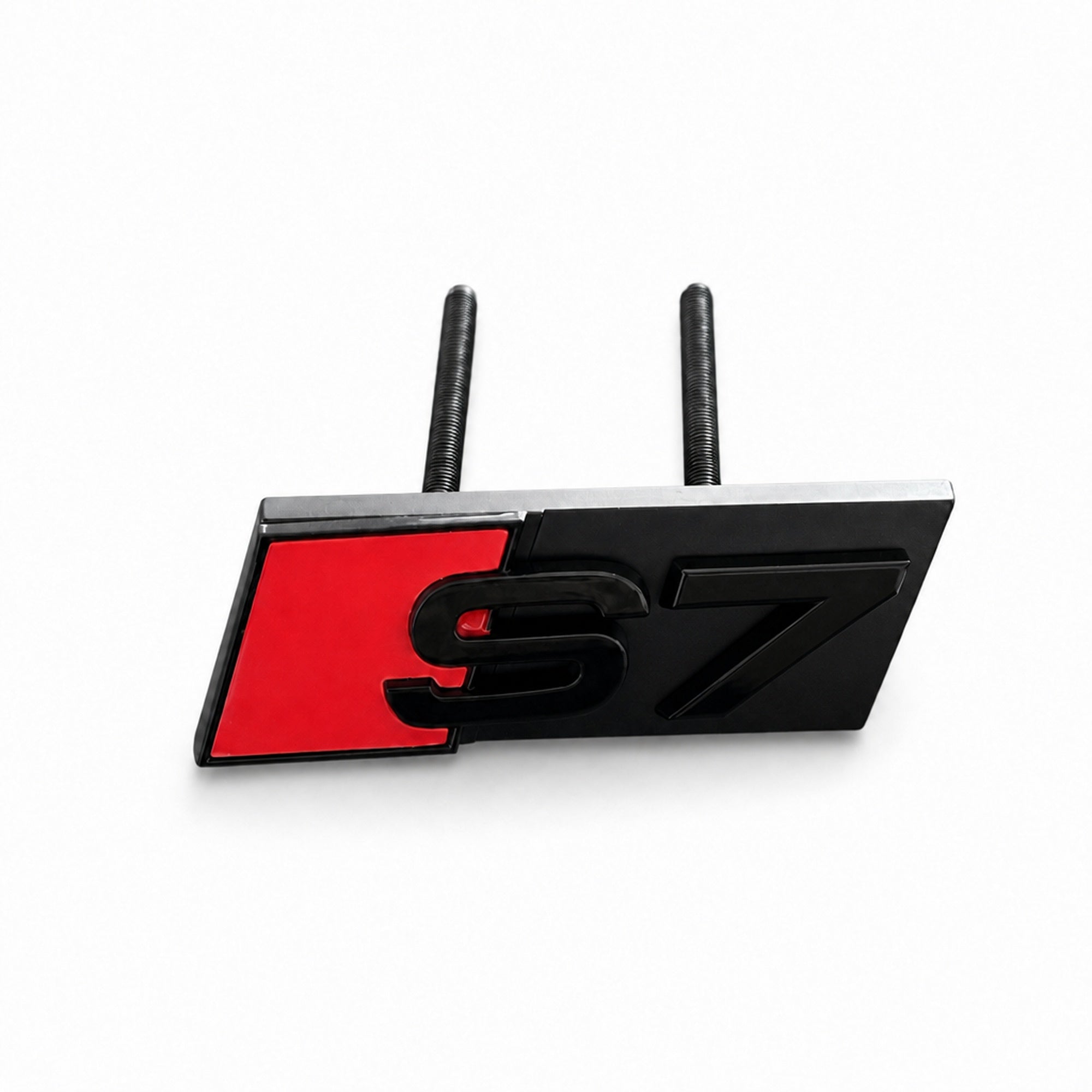 Emblemă Audi S7 pentru grilă fagure, 7 × 2,2 cm, Negru Lucios
