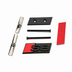 Emblemă Audi S8 pentru grilă fagure, 7 × 2,2 cm, Negru Lucios