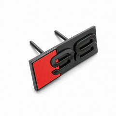 Emblemă Audi S8 pentru grilă fagure, 7 × 2,2 cm, Negru Lucios
