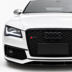 Emblemă Audi S8 pentru grilă fagure, 7 × 2,2 cm, Negru Lucios