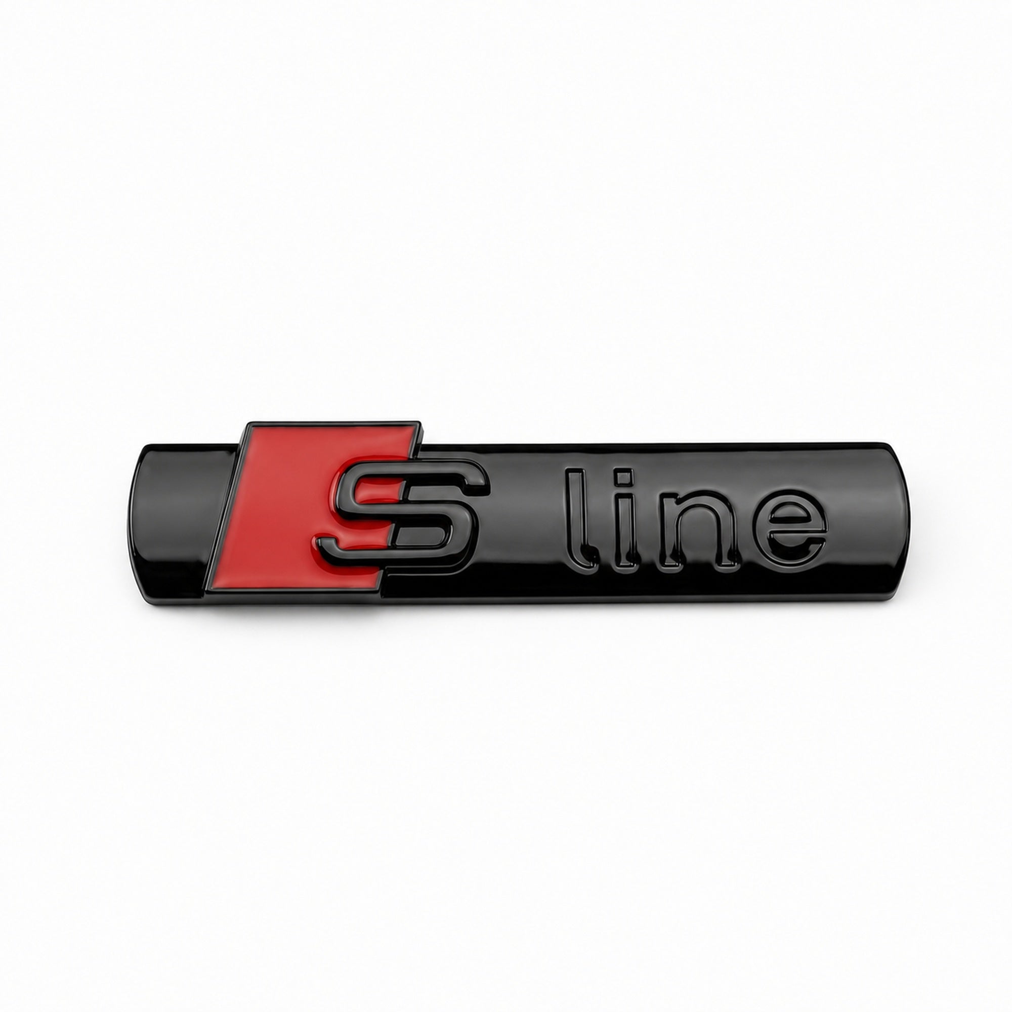 Emblemă Audi S line metalică pentru grilă fagure, Negru Lucios