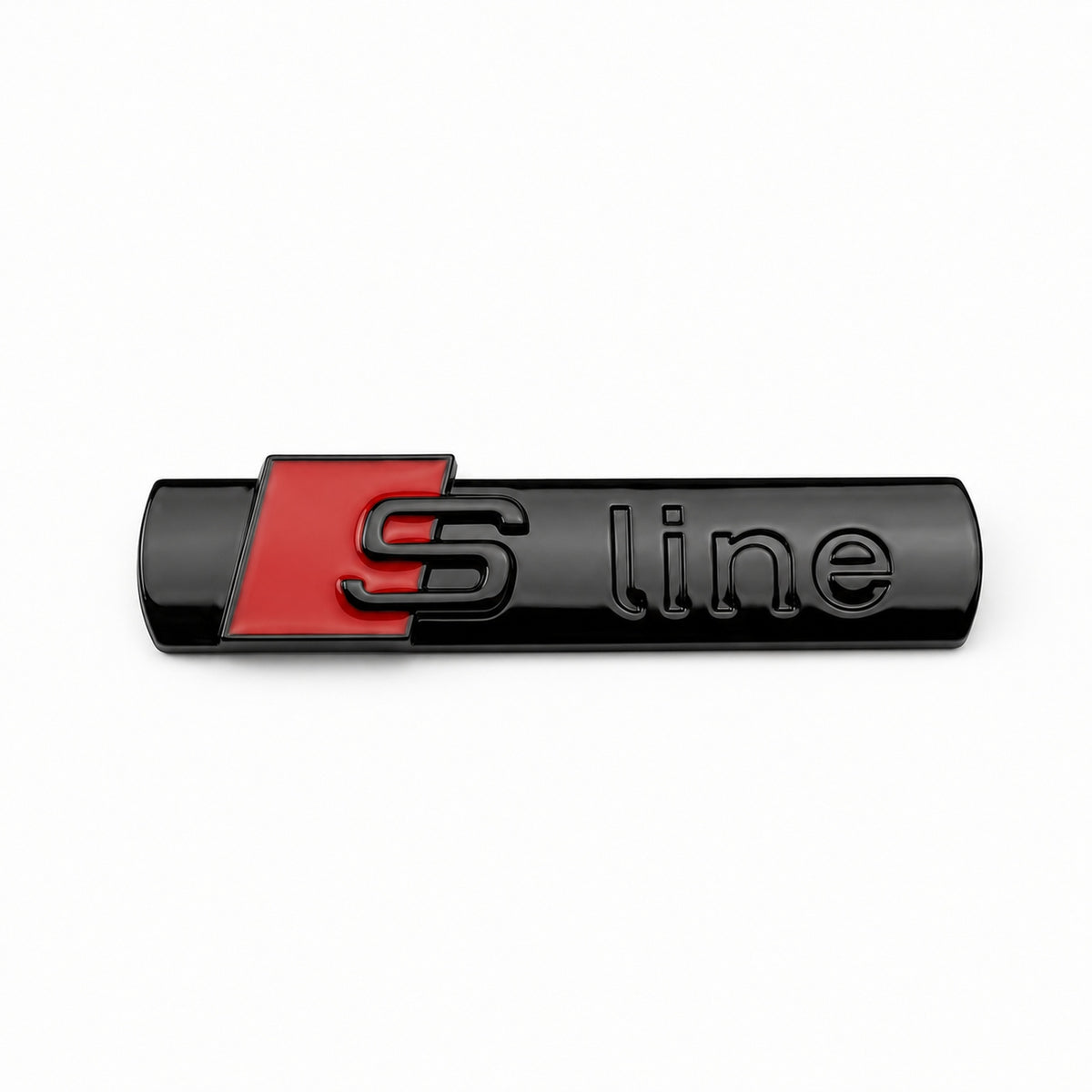 Emblemă Audi S line metalică pentru grilă fagure, Negru Lucios