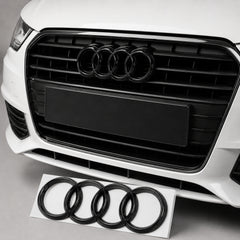 Set embleme Audi A1 8X/GB, A6 C8, A7 C8, 273+202 mm, Negru Lucios