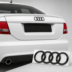 Set embleme Audi A6/S6/RS6 C6, 275+177 mm, Negru Lucios