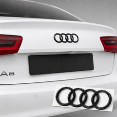 Set embleme Audi A6 C7, Q2 GA, Q3 8U/F3, Q5 8R/FY, Q8, 285+202 mm, Negru Lucios