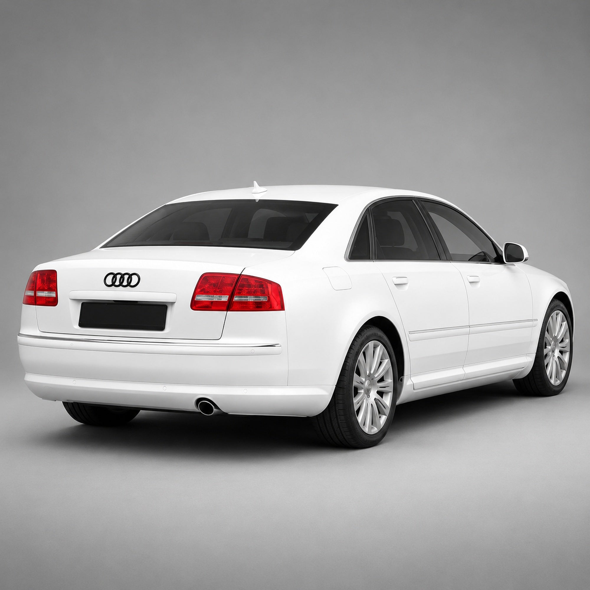 Set embleme Audi A8 D3 Pre-Facelift/D4, Q7 4L, 285+216 mm, Negru Lucios