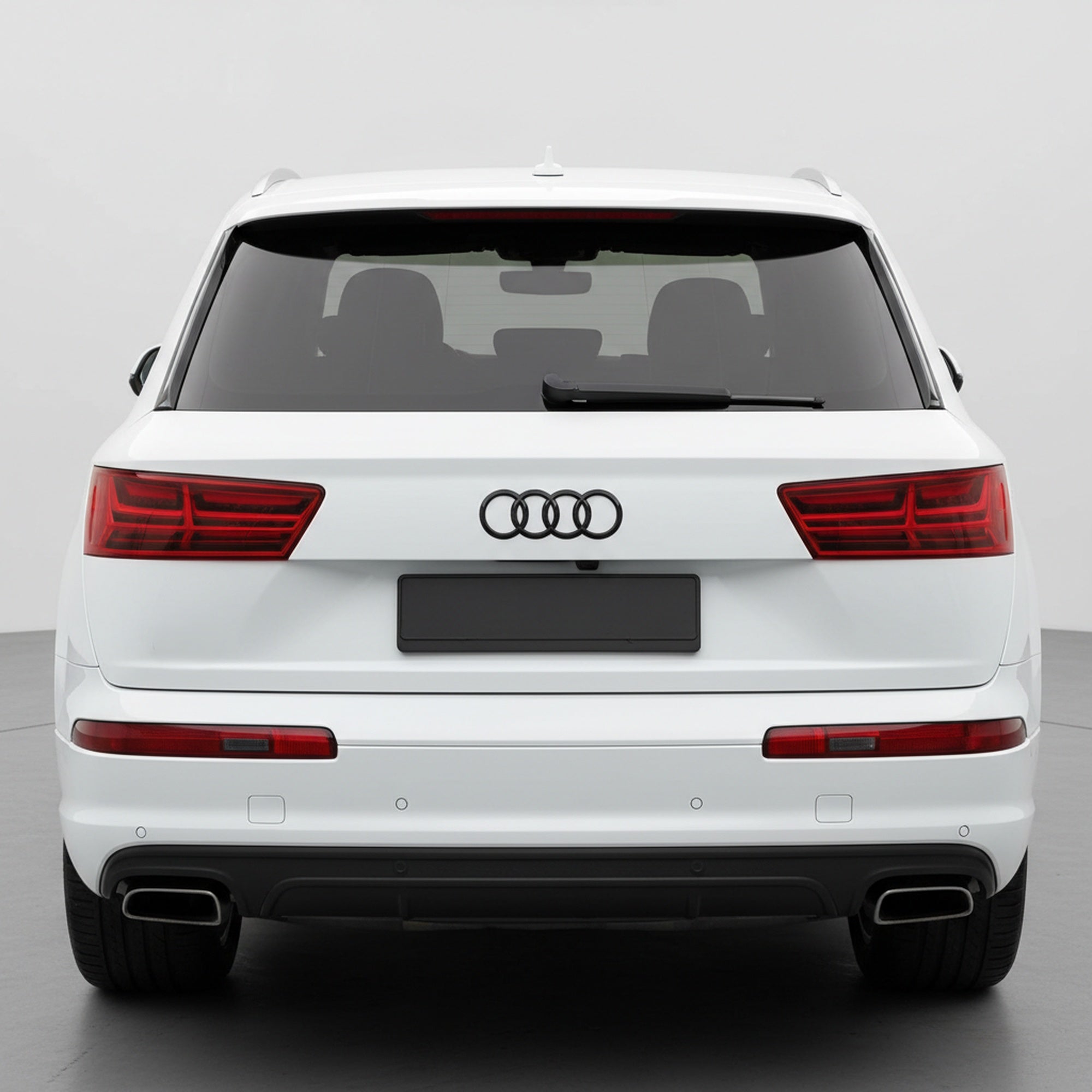 Emblemă spate Audi Q7 / SQ7 4M, 230 mm, Negru Lucios