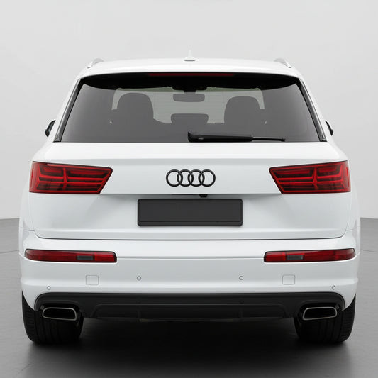 Emblemă spate Audi Q7 / SQ7 4M, 230 mm, Negru Lucios