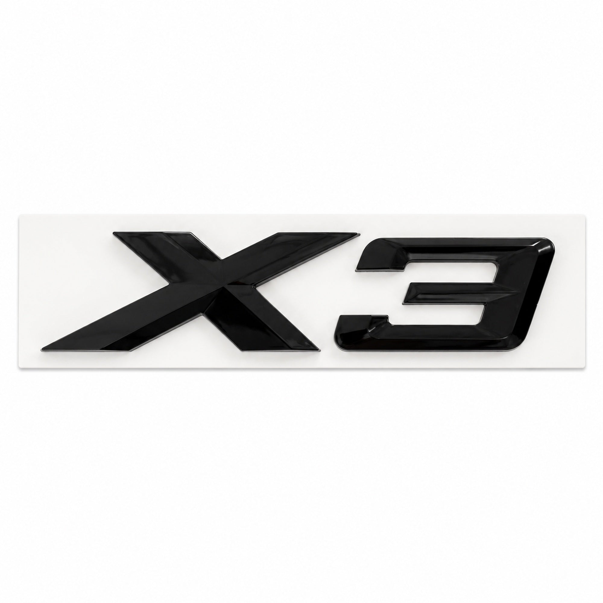 Emblemă BMW X3 Portbagaj/Haion 3x8.5cm E83 Negru Lucios, ABS