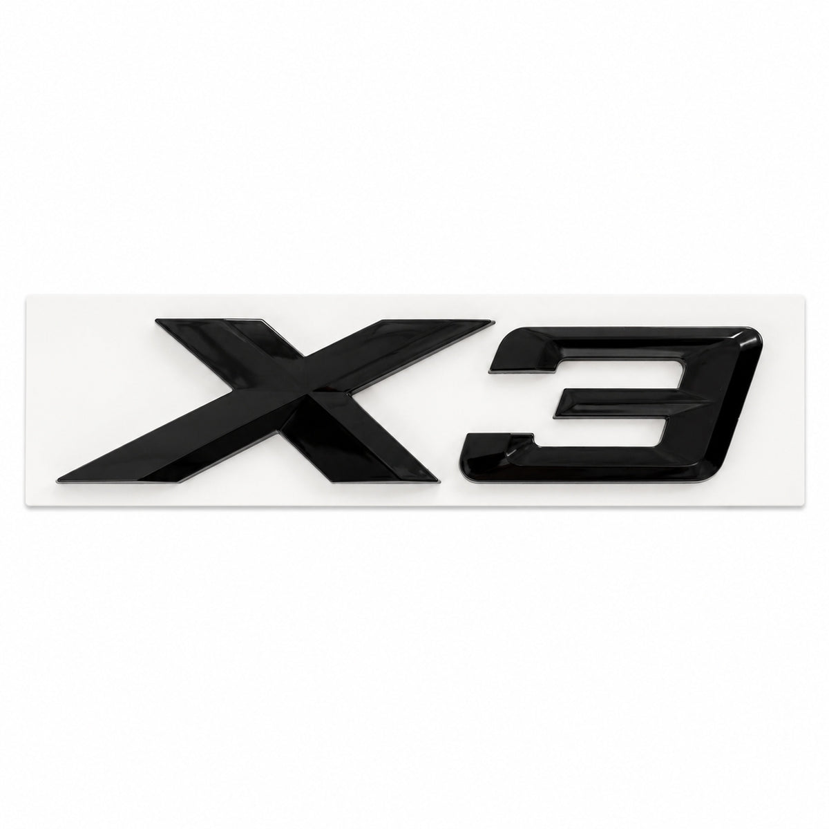 Emblemă BMW X3 Portbagaj/Haion 3x8.5cm E83 Negru Lucios, ABS