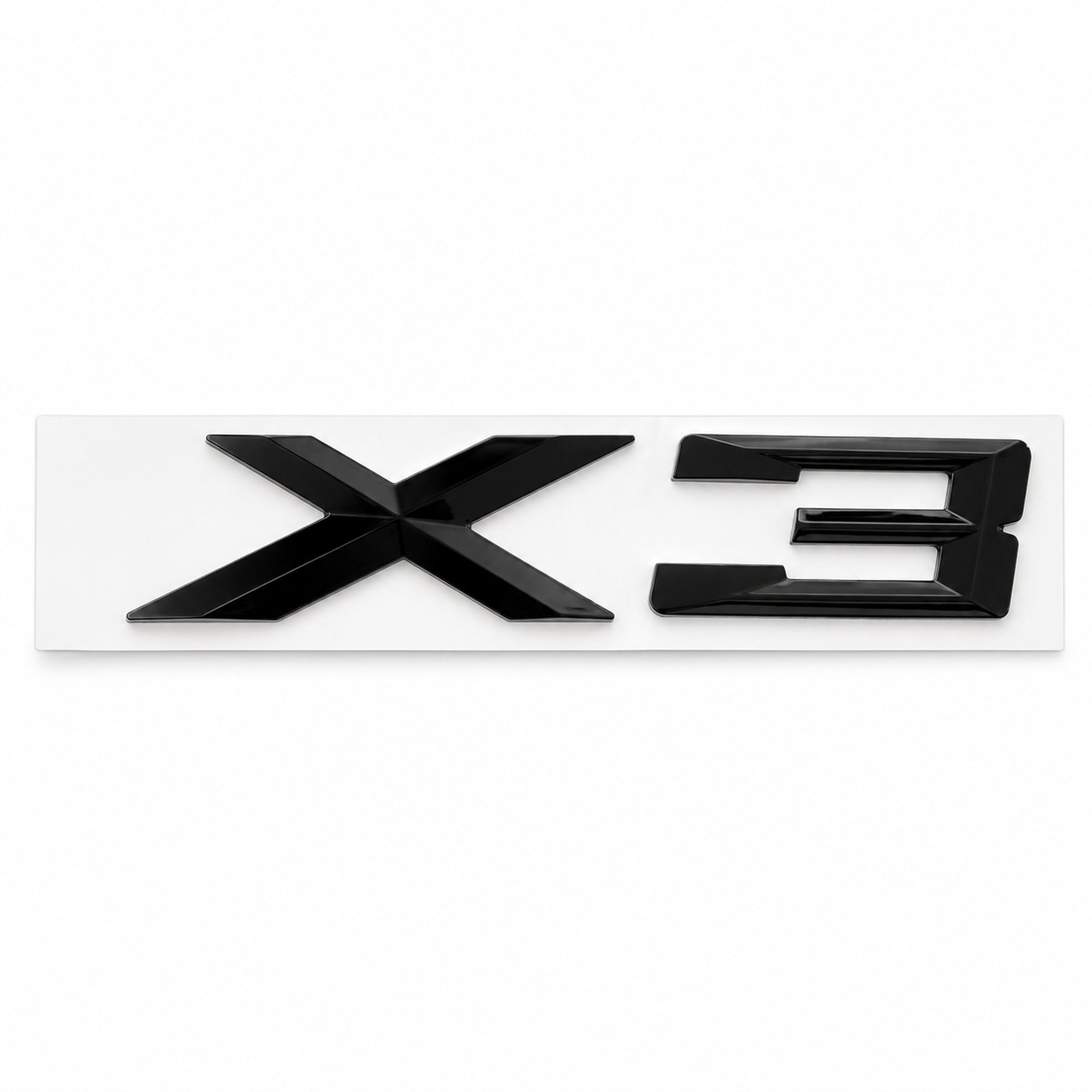 Emblemă BMW X3 Portbagaj/Haion 3x10cm F25 G01 Negru Lucios, ABS