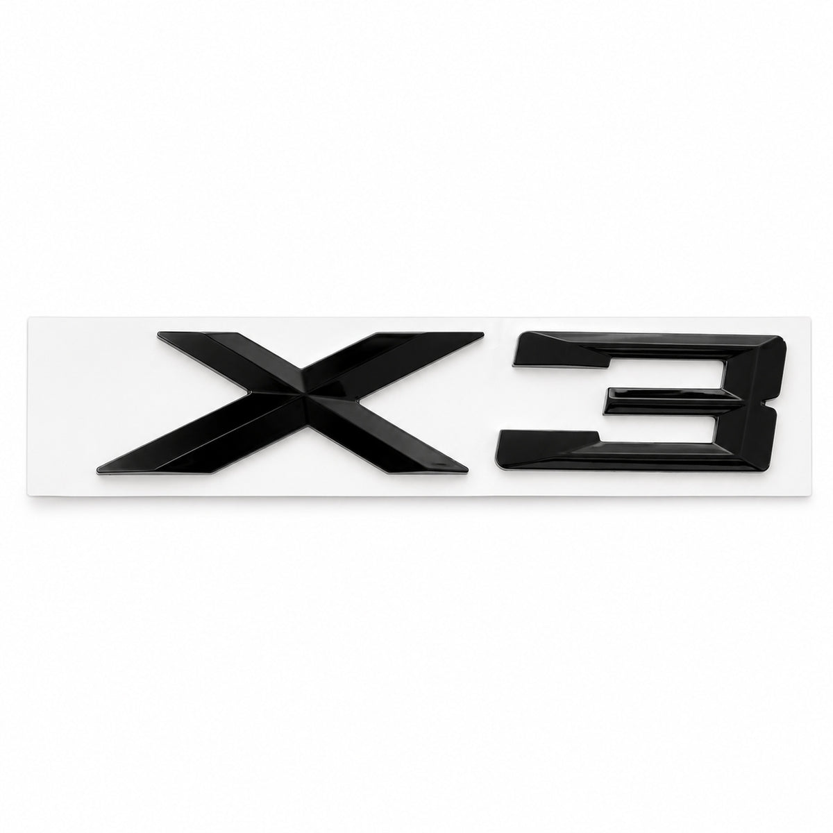 Emblemă BMW X3 Portbagaj/Haion 3x10cm F25 G01 Negru Lucios, ABS
