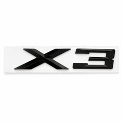 Emblemă BMW X3 Portbagaj/Haion 3x10cm F25 G01 Negru Lucios, ABS