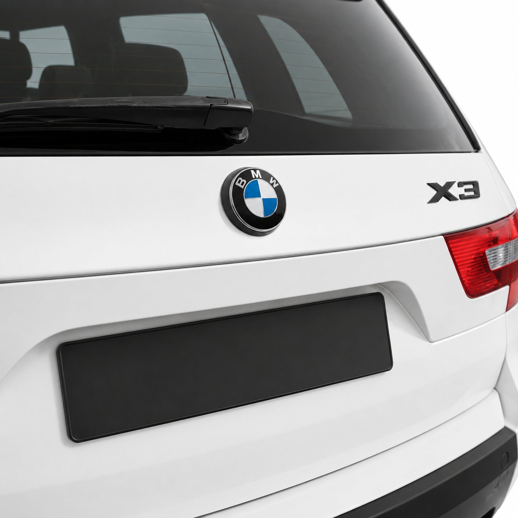 Emblemă BMW X3 Portbagaj/Haion 3x8.5cm E83 Negru Lucios, ABS