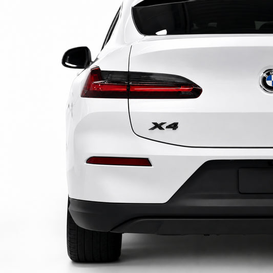 Emblemă BMW X4 Portbagaj/Haion 3x8.5cm F26 G02 Negru Lucios, ABS
