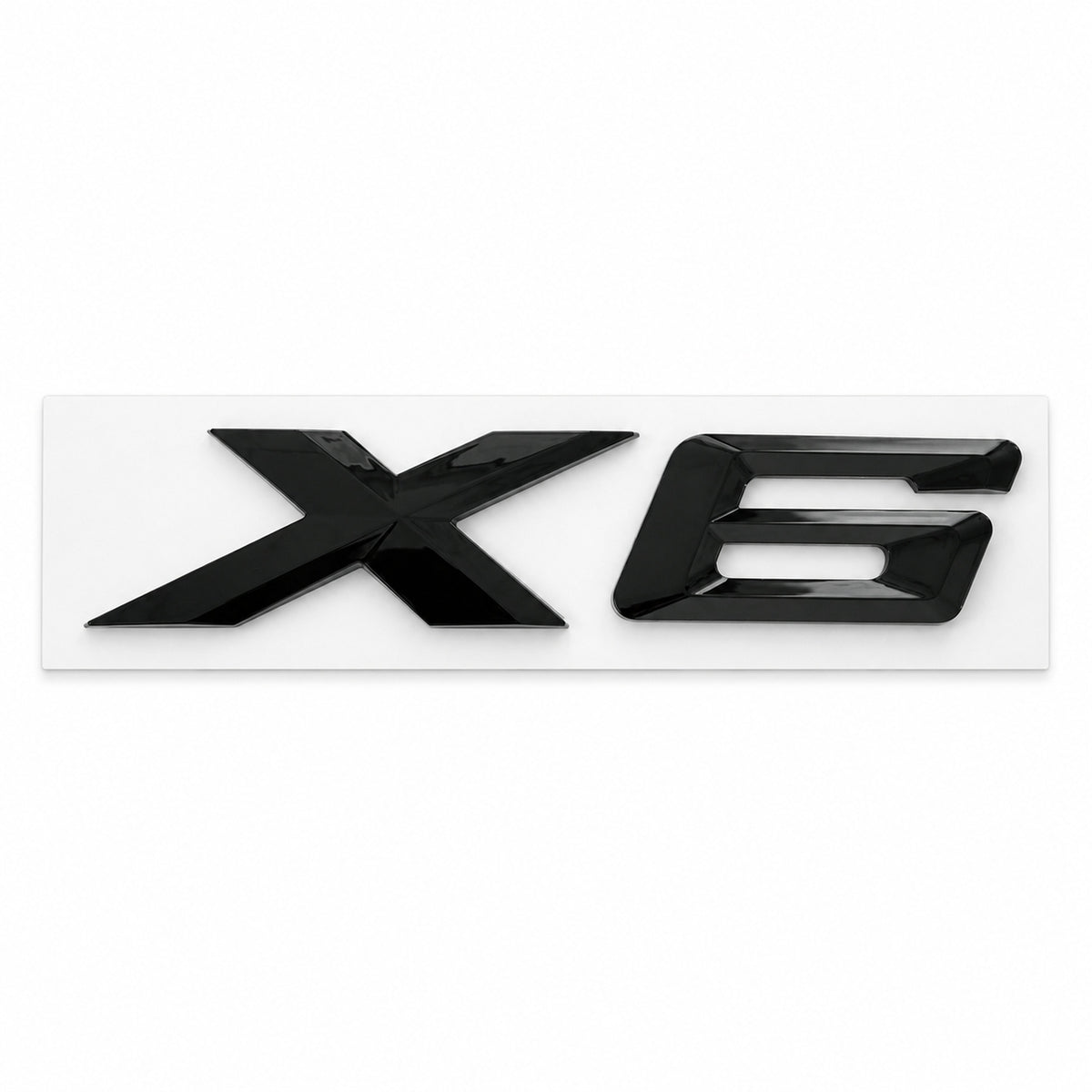 Emblemă BMW X6 Portbagaj/Haion 3x8.5cm E71 Negru Lucios, ABS